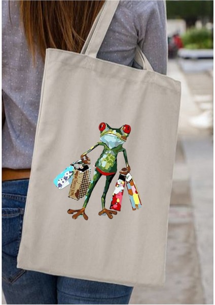 Frog - Kurbağa Alışveriş Tote Bag Bez Çanta fiyatları