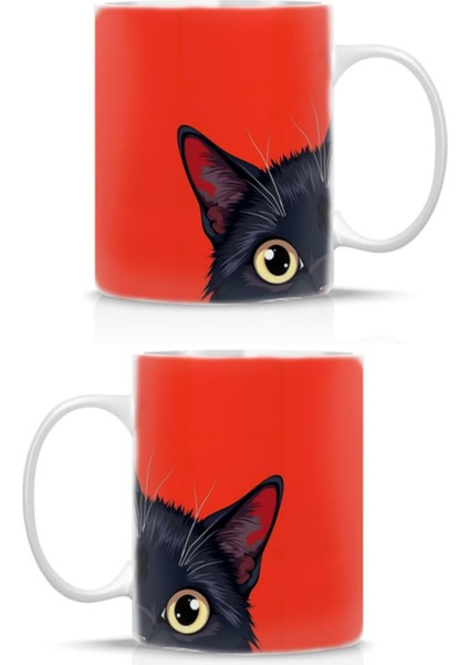 Kırmızı Kedi Özel Tasarım Kupa Bardak modelleri
