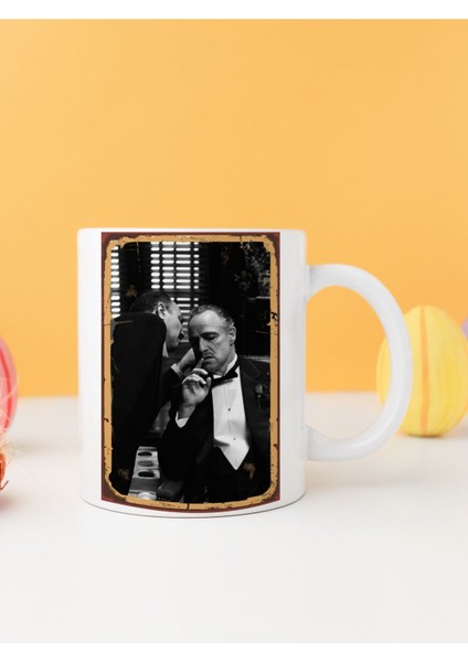 Retro Baskılı Kupa Bardak