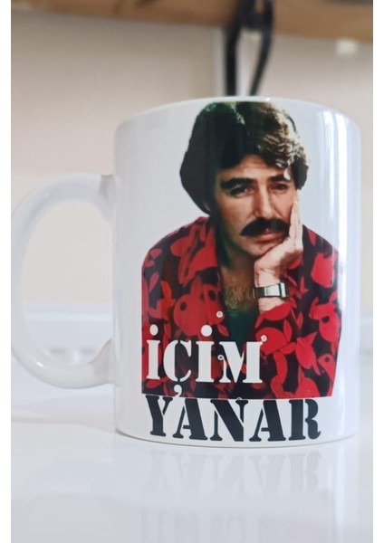 Ferdi Tayfur Şarkı Sözlü Beyaz Kupa Bardak