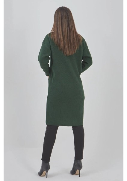 Kadın Uzun Triko Mevsimlik Cepli Düğmeli Likralı Hırka indirimleri