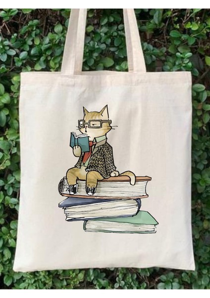 Kedi ve Kitap Tote Bag Bez Çanta fiyatları