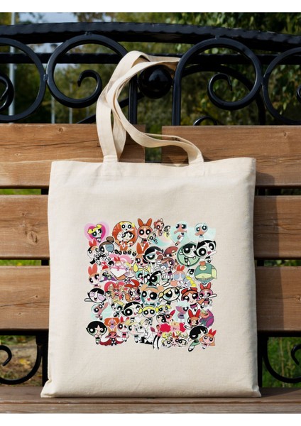 Powerpuff Tote Bag Bez Çanta