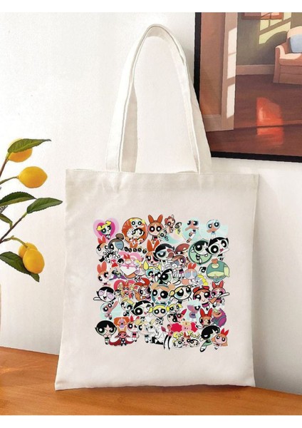 Powerpuff Tote Bag Bez Çanta modelleri