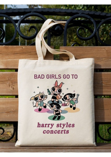 Powerpuff Harry Styles Tote Bag Bez Çanta