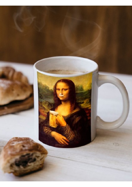 Mona Lisa Baskılı Kupa Bardak