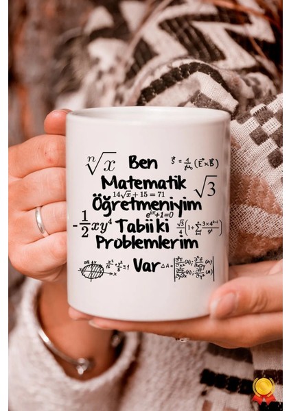 Matematik Öğretmeni Öğretmenler Günü Hediyesi Beyaz Kupa Bardak