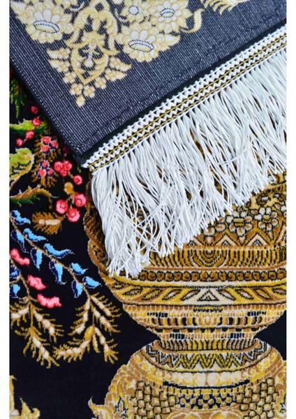 Bambu Iplik Dokuma Çiçek Desenli Iran Duvar Halısı 50X80 cm modelleri