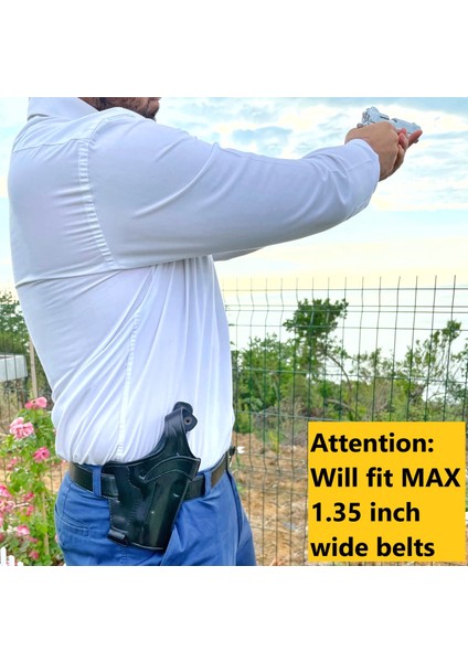 1911 Deri Silah Kılıfı - Omuz + Bel Çekim - Sağ El - Colt , Kimber, Ruger - Vaketa Deri Özel El Yapımı