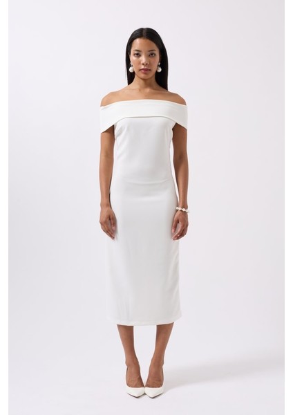 Omuz Katlama Detay Maxi Elbise fiyatları