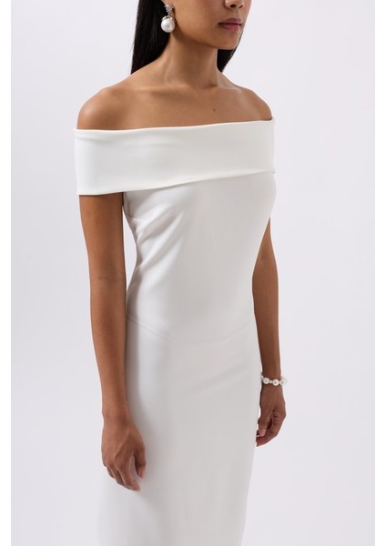 Omuz Katlama Detay Maxi Elbise modelleri