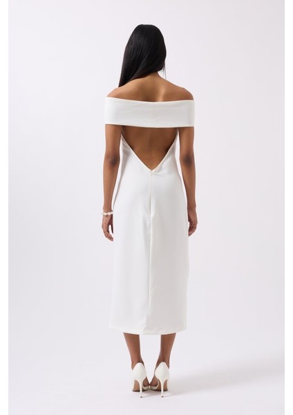 Omuz Katlama Detay Maxi Elbise fırsatları