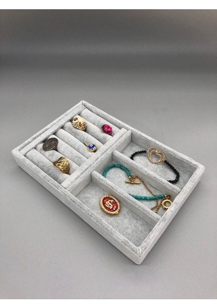 Gri Takı Tablası, 22-14 Cm, Şık ve Kullanışlı, Dekoratif. indirimleri