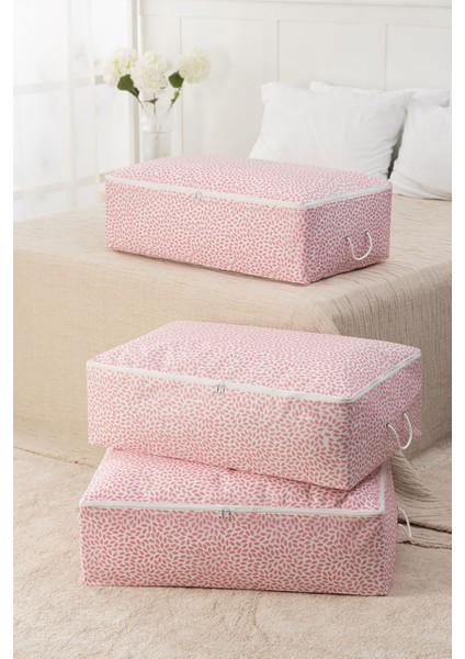 Yaprak Pudra Mega Boy Baza Altı Yastık Yorgan Kazak 74X46X22, 3 Adet Set