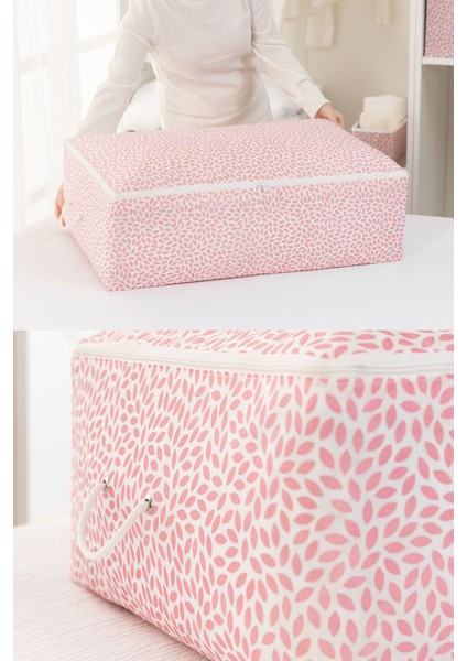 Yaprak Pudra Mega Boy Baza Altı Yastık Yorgan Kazak 74X46X22, 3 Adet Set