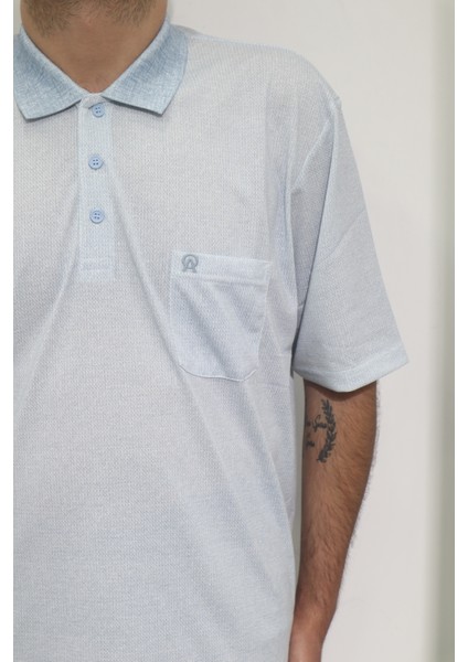 Fistan Store Erkek Desenli Klasik Kesim Rahat Kalıp Tek Cepli Polo Yaka Battal T-Shirt fiyatları