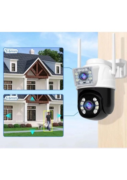 3011 Çift Kameralı Full Hd 4 Mp Gece Görüşlü Ip Wi-Fi Güvenlik Kamerası fiyatları
