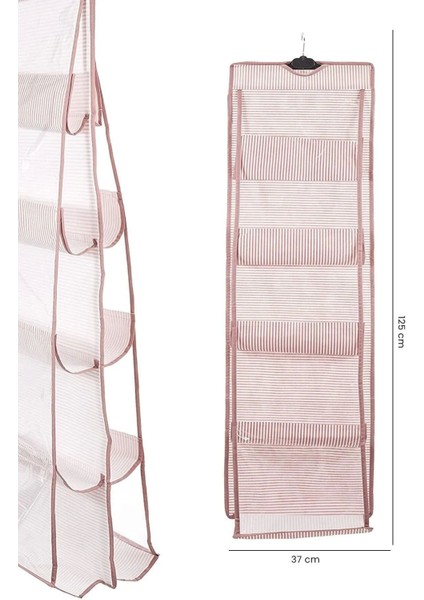 10 Cepli Çanta Organizer Seti, Şık ve Pratik Saklama Çözümü, Pembe Renkli