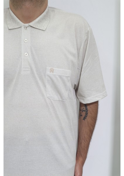 Fistan Store Erkek Desenli Klasik Kesim Rahat Kalıp Tek Cepli Polo Yaka Battal T-Shirt fiyatları