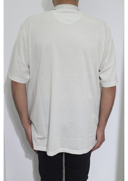 Fistan Store Erkek Desenli Klasik Kesim Rahat Kalıp Tek Cepli Polo Yaka Battal T-Shirt modelleri