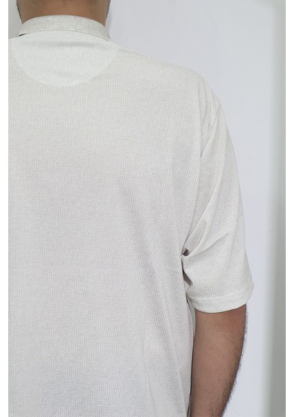 Fistan Store Erkek Desenli Klasik Kesim Rahat Kalıp Tek Cepli Polo Yaka Battal T-Shirt fırsatları