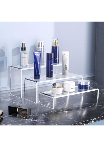 3'lü Şeffaf Pleksi Yükseltici Düzenleyici Set, 26X3CM, 28X6CM, 30X10CM, 5mm fiyatları