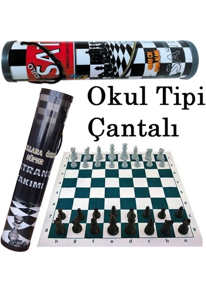 Glassepet Santranç Takımı Seti Rulo Çantalı Okul Tipi