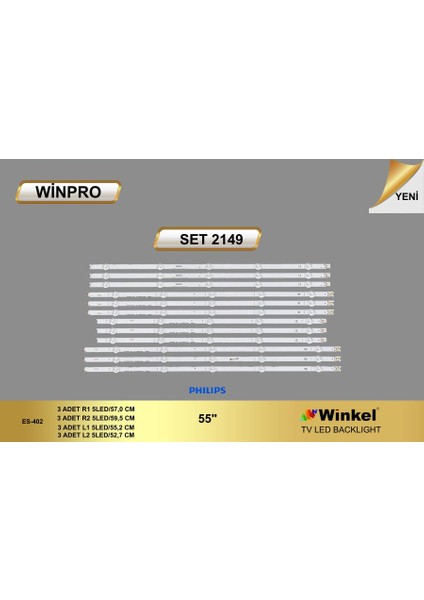 LCD LED-2149 Takım 12 Lİ-55PFK6309-55PFK6309-6916L-1449A 6916L-1450A 6916L
