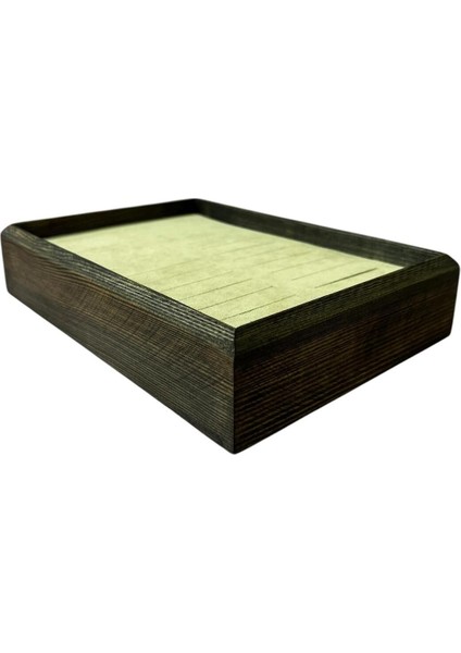 Sütlü Kahve Renk Ahşap Bileklik Tablası 25/18 cm Batırmalı Tasarım fiyatları