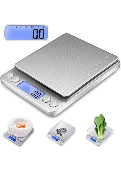 Buffer Dijital Hassas Mutfak Terazisi Hassas Tartı 2000 Gr/01 gr Hassasiyet