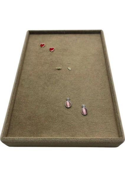 Kahverengi Süet Kumaş 22/14 cm Batırmalı Piercing Tablası fırsatları