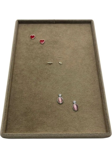 Kahverengi Süet Kumaş 22/14 cm Batırmalı Piercing Tablası indirimleri