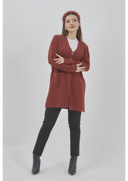 Kadın Araboy Triko Mevsimlik Cepli Esnek Likralı Hırka fırsatları