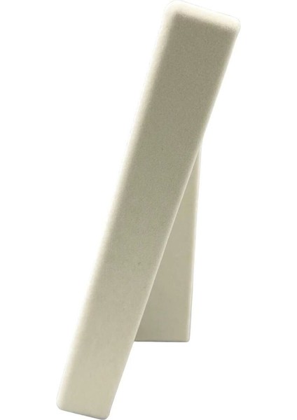 Krem Renk Süet Kumaş Ayaklı Yüzük Tablası, 24/17,5 Cm, Şık ve Kullanışlı Tasarım