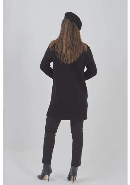 Kadın Araboy Triko Mevsimlik Cepli Esnek Likralı Hırka