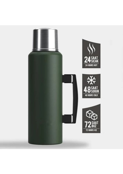 Klasik Vakumlu Paslanmaz Çelik Kamp ve Seyahat Termos -1,5 Lt modelleri