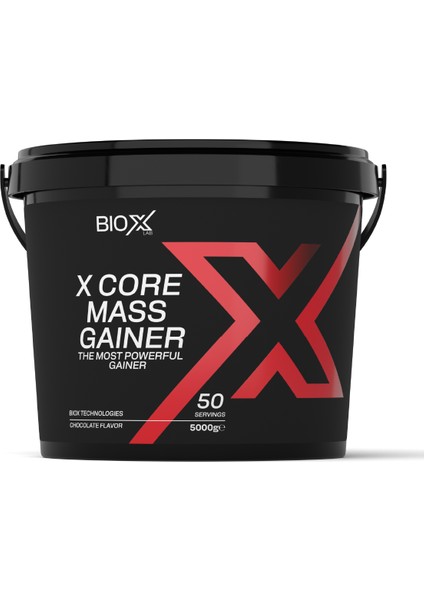 Bioxlab X-Core Mass Gainer Çikolata Aromalı 5000 gr 50 Servis Karbonhidrat Tozu - Gainer - Hacim