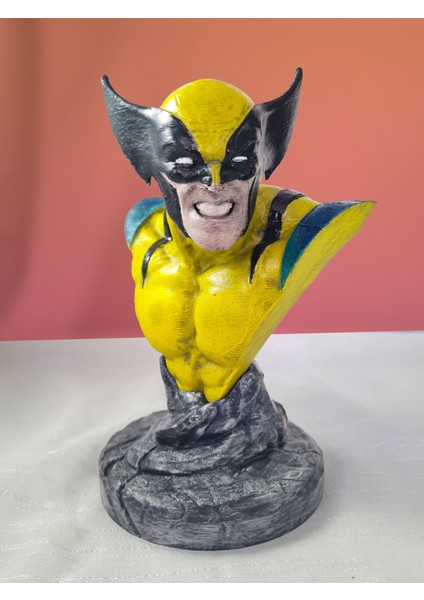 3D Marvel Wolverine Büst /x-Men/marvel COMICS/FIGÜR/17CM/DEKOR/BIBLO-FANART