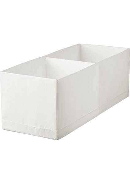 Beyaz Bölmeli Kutu, 20X51X18 Cm, Şık ve Fonksiyonel Saklama Çözümü