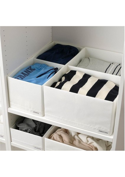 Beyaz Bölmeli Kutu, 20X51X18 Cm, Şık ve Fonksiyonel Saklama Çözümü fiyatları