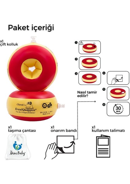 Kırmızı Yüzme Kolluk, Güvenli ve Rahat Deneyim Için Idealdir indirimleri