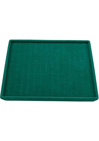 Yeşil Süet Yüzük Tablası 24/17,5 Cm, Şık ve Kullanışlı Tasarım
