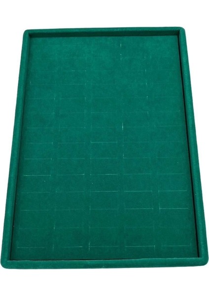 Yeşil Süet Yüzük Tablası 24/17,5 Cm, Şık ve Kullanışlı Tasarım