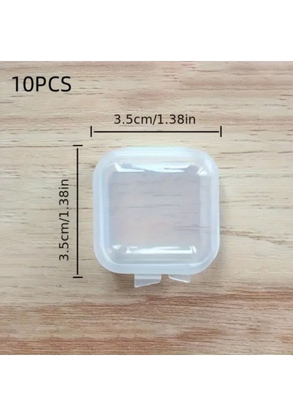 10 Adet Mini Şeffaf Plastik Altın Takı Mücevher Kolye Yüzük Küpe Saklama Kutusu indirimleri