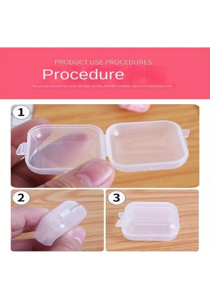 10 Adet Mini Şeffaf Plastik Altın Takı Mücevher Kolye Yüzük Küpe Saklama Kutusu