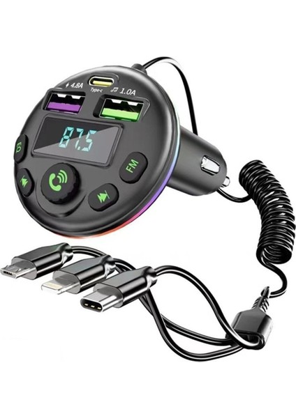 G14 36W Pd Şarj Özellikli Dijital Göstergeli Bluetooth Fm Transmitter