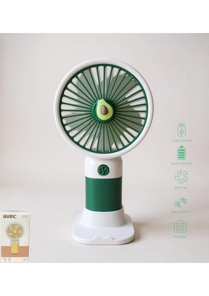 Avec USB Şarjlı El Fanı I Mini Taşınabilir Fan I Yaz Serinleticisi I Vantilatör I Telefon Standlıı