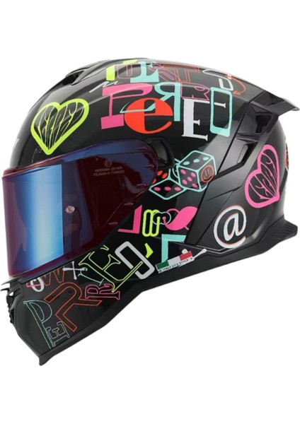Kapalı Kask Sw 867 Storm Peri Colorful