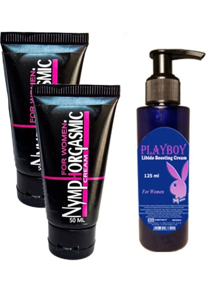For Women Vajinal Krem 2 Adet + Playboy Kadınlara Özel Libido Boosting Cream 125 ml