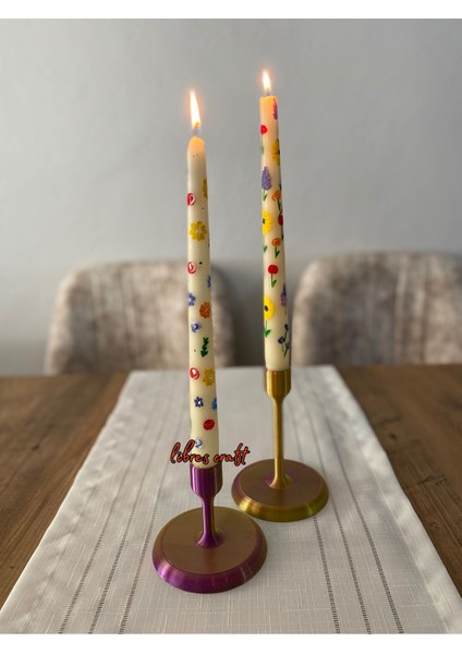 Çok Renkli 3D Dekoratif Şamdan Mumuğu Şık ve Modern Tasarım